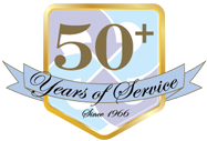 50+ Years of Service Since 1966 Badge