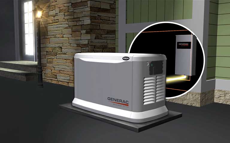 How your generator works: Your Generac home standby generator turns on within seconds of detecting a loss of power, whether you are in Woburn or away on vacation.