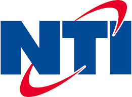 The logo features the blue letters "NTI" with two red curved swooshes intersecting the text.